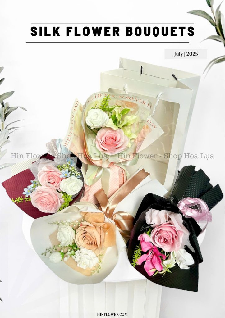 Bó Hoa Lụa Nhỏ Kèm Túi