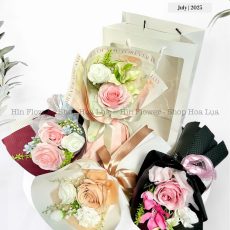 Bó Hoa Lụa Nhỏ Kèm Túi