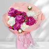 Bó Hoa Lụa Peony Hồng Đậm