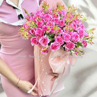 Hoa Lụa Sophia Ốc Quế Hồng